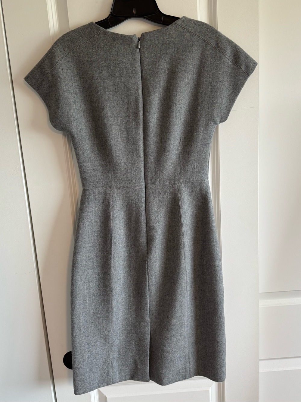 J. Crew 100% Wool Gray Midi Sheath Dress - Picture 2 of 6